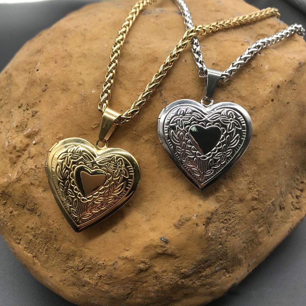 Nieuwe Hartvormige Foto Medail - Heart Locket Necklace Photo recensie en prijs