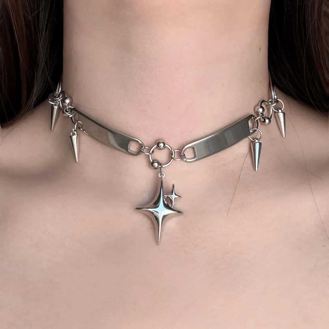 Punk Star Riveted Choker, Rock - Goth Punk Spike Choker recensie en prijs