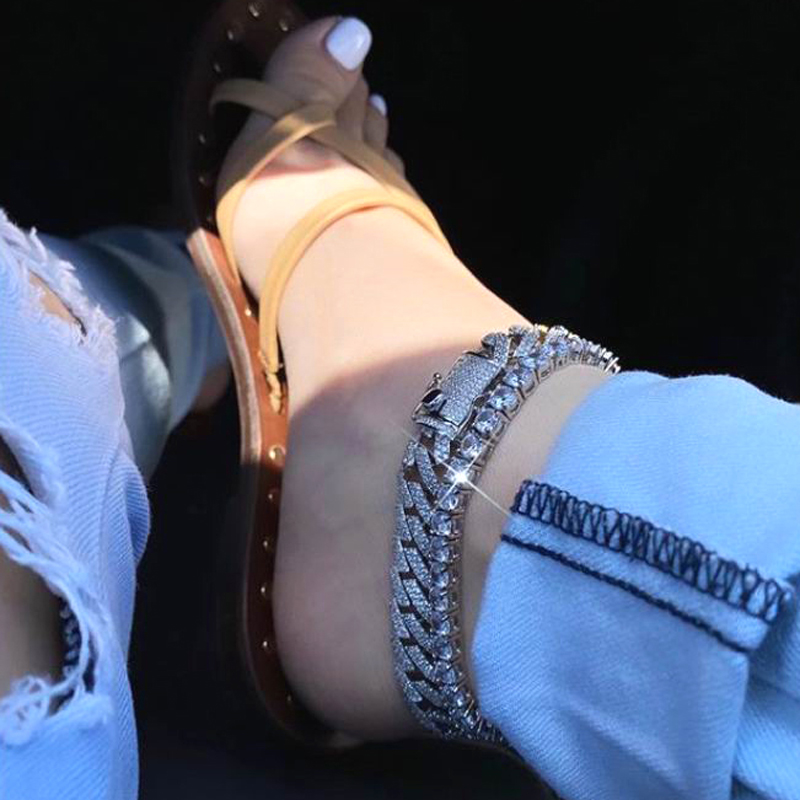 Parking Cz Rechthoek Enkelband - Cuban Link Chain 12Mm recensie en prijs