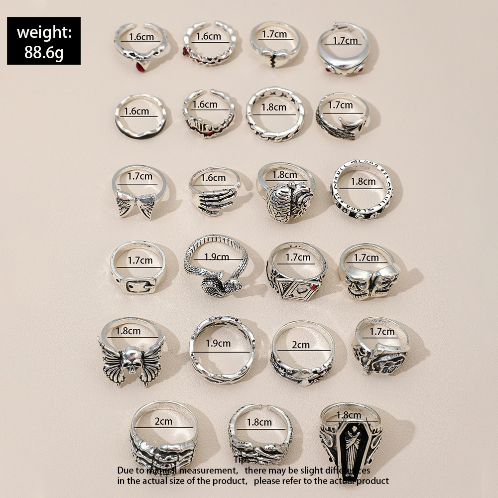 23-delige set punk geometrisch - Vintage Punk Knuckle Rings Set recensie en prijs