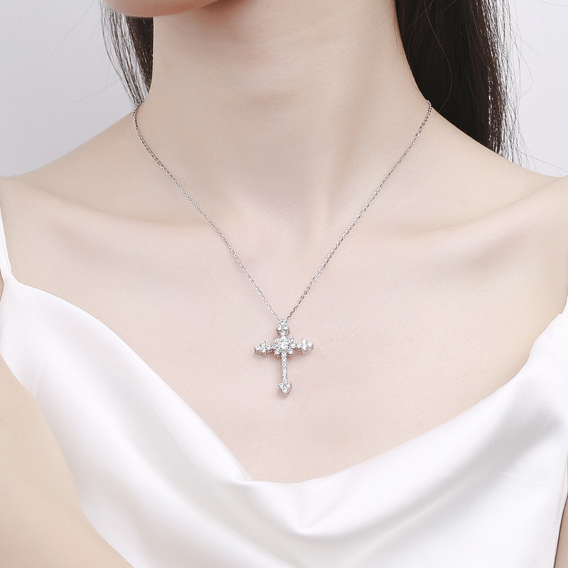 IOGOU 0.5/1CT D VVS1 Moissanit - 925 Sterling Silver Chain Necklace Men recensie en prijs