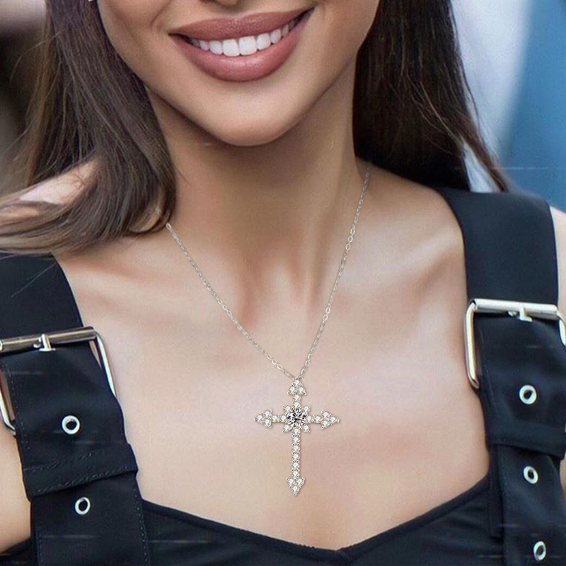 IOGOU 0.5/1CT D VVS1 Moissanit - 925 Sterling Silver Chain Necklace Men recensie en prijs