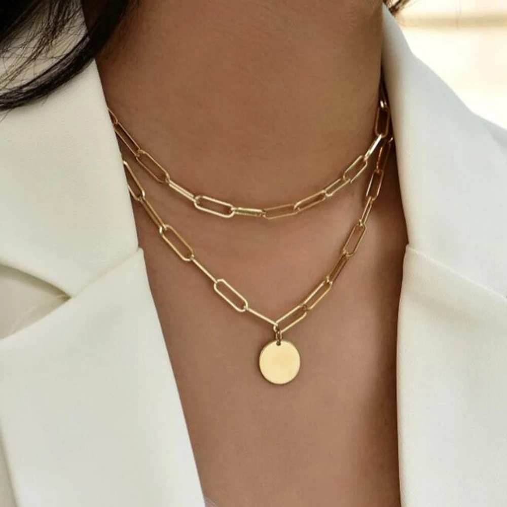 SUMENG 2024 Nieuwe Mode Vintag - Layered Pendant Necklace Aesthetic recensie en prijs