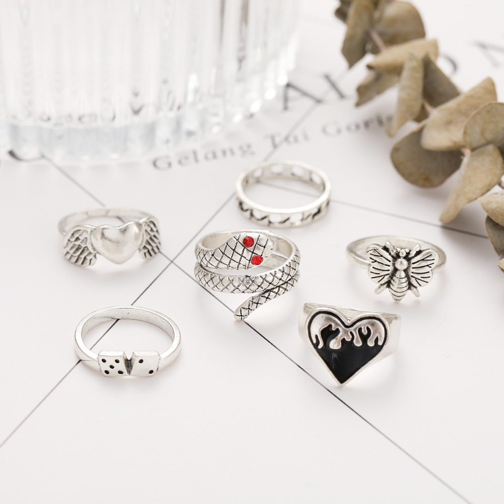 6 stuks vintage punk ringen me - Vintage Punk Knuckle Rings Set recensie en prijs