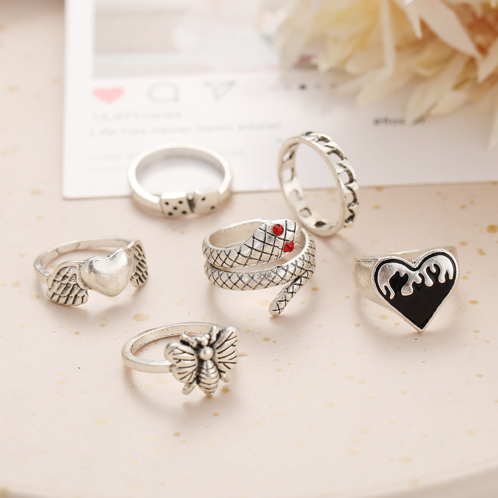 6 stuks vintage punk ringen me - Vintage Punk Knuckle Rings Set recensie en prijs